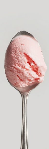 Spoon with Pink Ice Cream